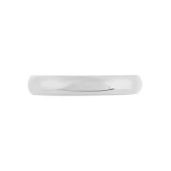 Alliance Aphroditia Demi Jonc Bombé Platine Blanc