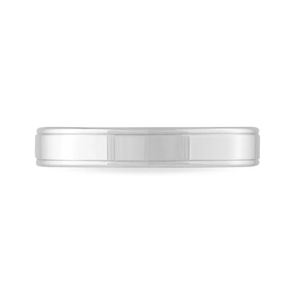 Alliance Beatrice Ruban Plat Or Blanc