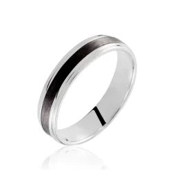 Alliance Camille Ruban Plat Or Blanc