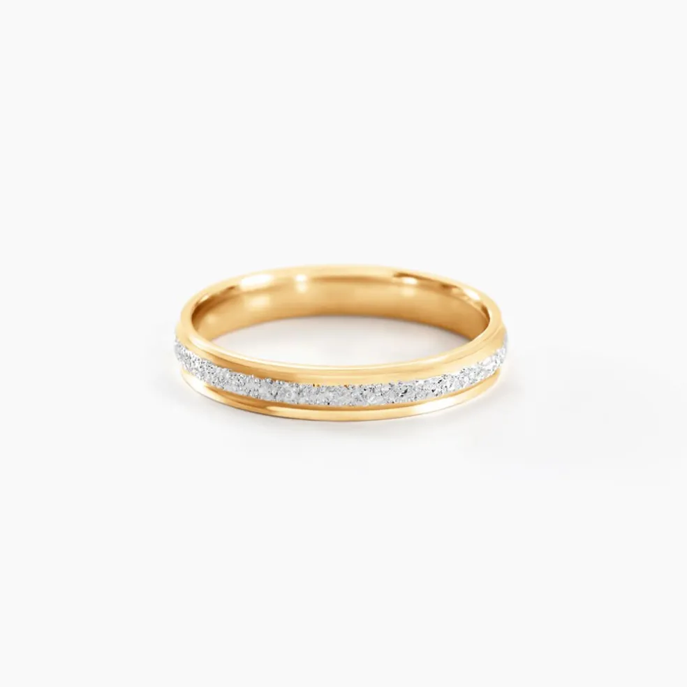 Alliance Caroline Sablee Ruban Plat Or Bicolore