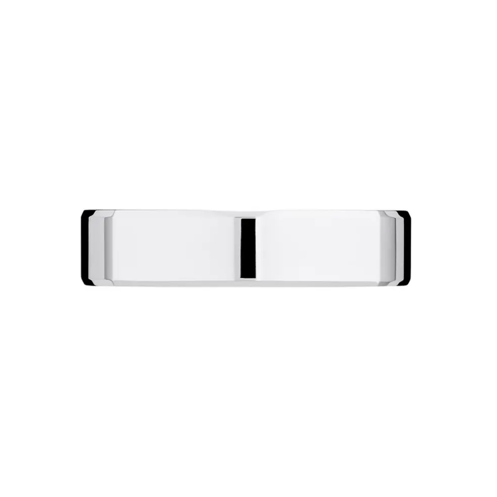 Alliance Carree Polie Or Blanc