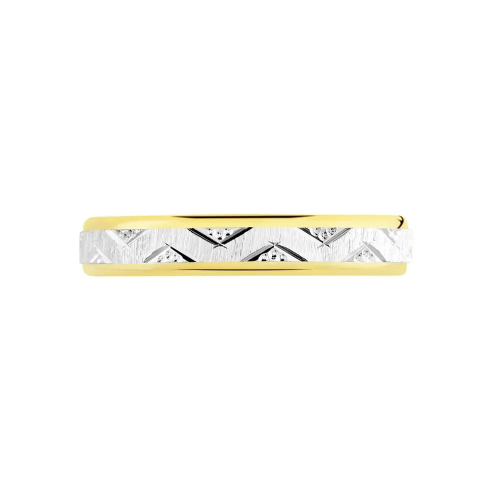 Alliance Cesarius Ruban Plat Or Bicolore