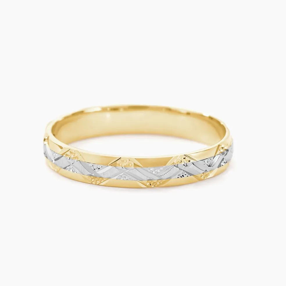 Alliance Clotilde Demi Jonc Classique Or Bicolore