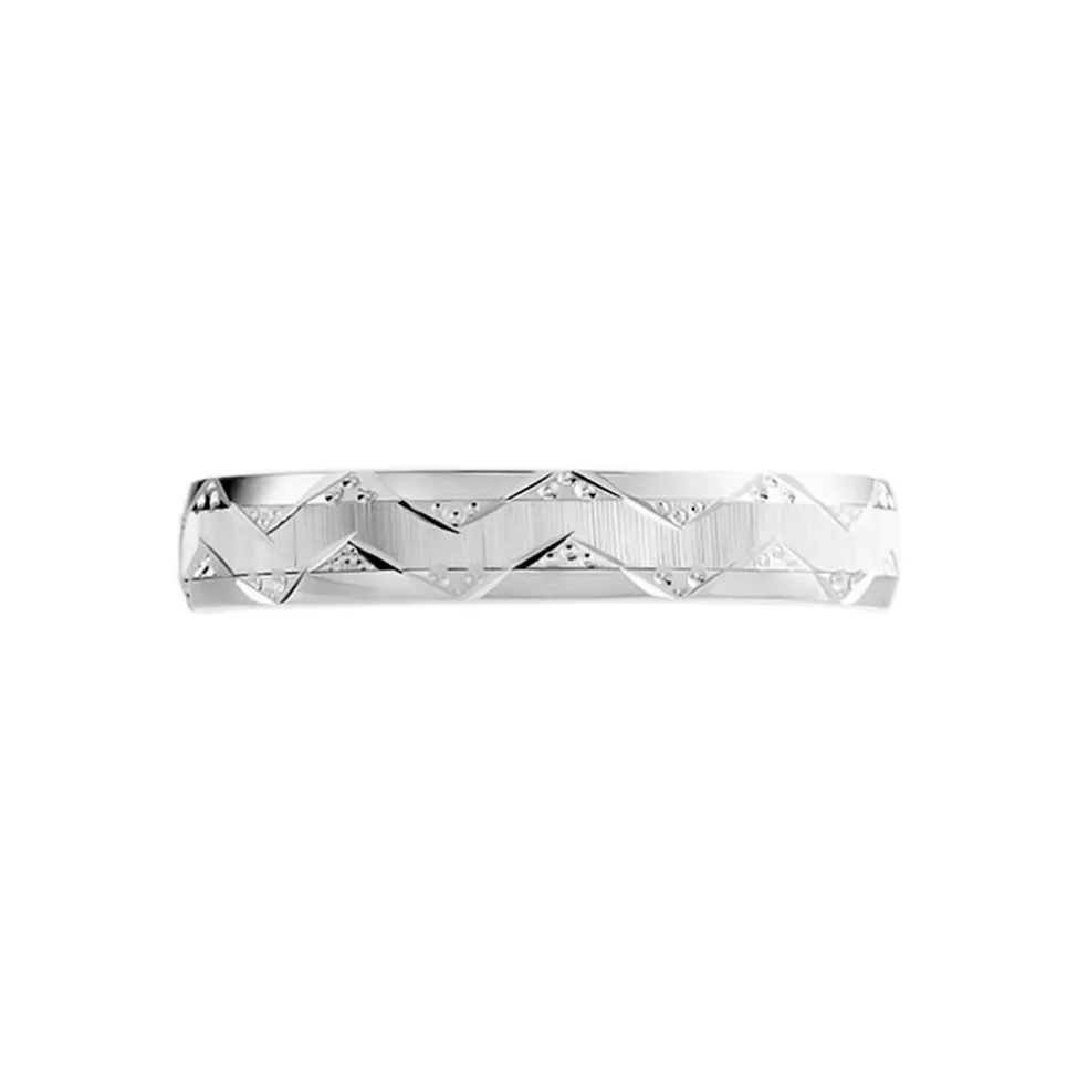 Alliance Clotilde Ruban Plat Or Blanc