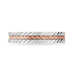 Alliance Diane Ruban Plat Or Bicolore