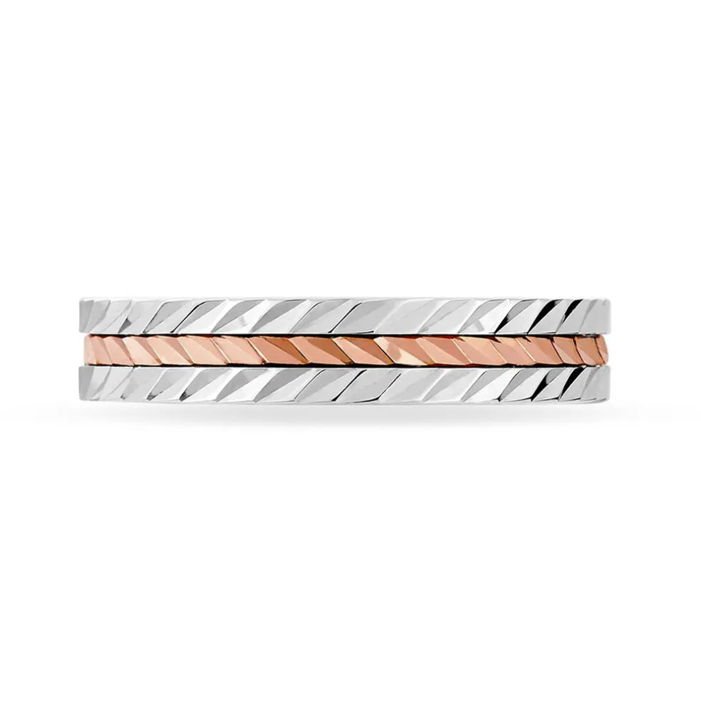Alliance Diane Ruban Plat Or Bicolore