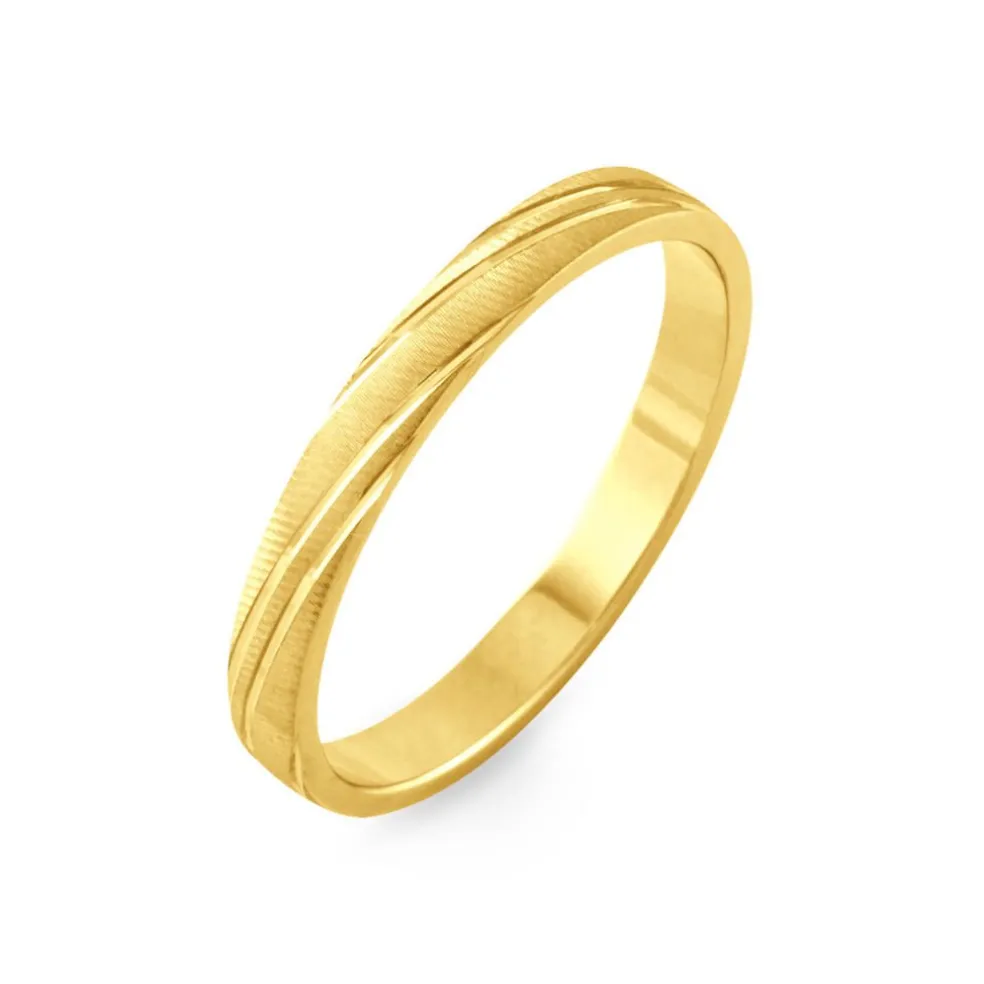 Alliance Eros Brossee Ruban Plat Or Jaune