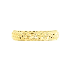 Alliance Fantaisie Diamantee Ruban Plat Or Jaune