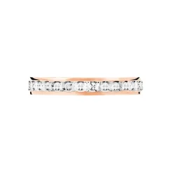 Alliance Fantaisie Diamantee Ruban Plat Or Bicolore