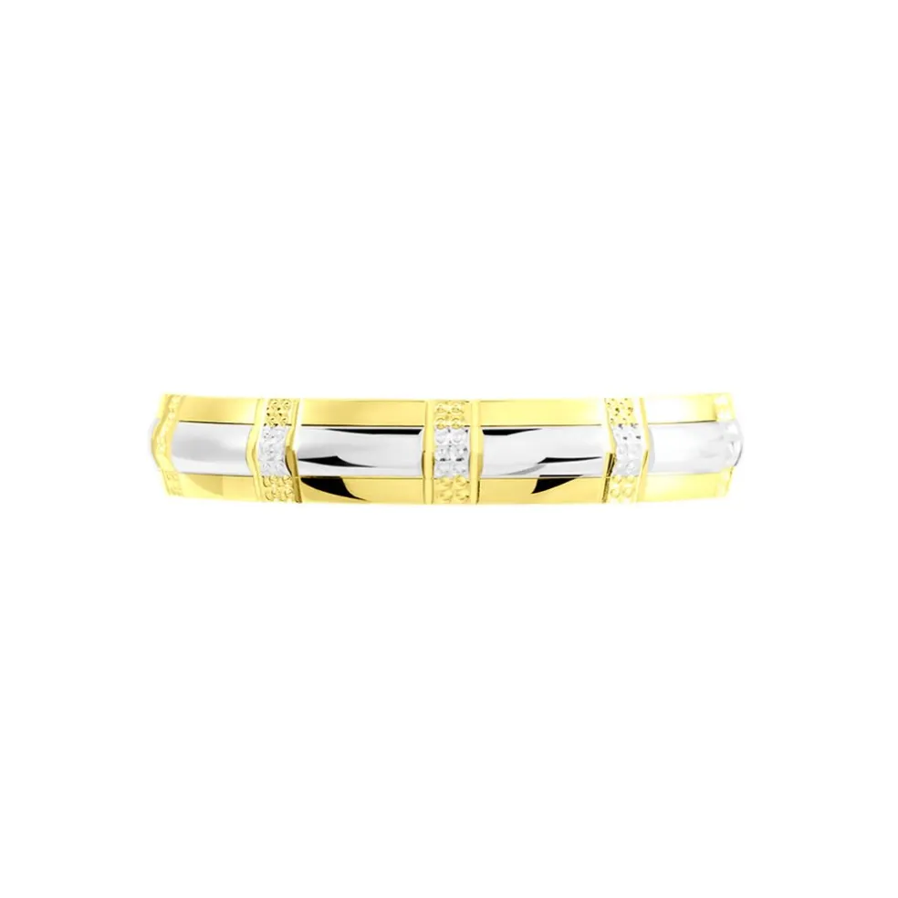 Alliance Fantaisie Ruban Plat Or Bicolore