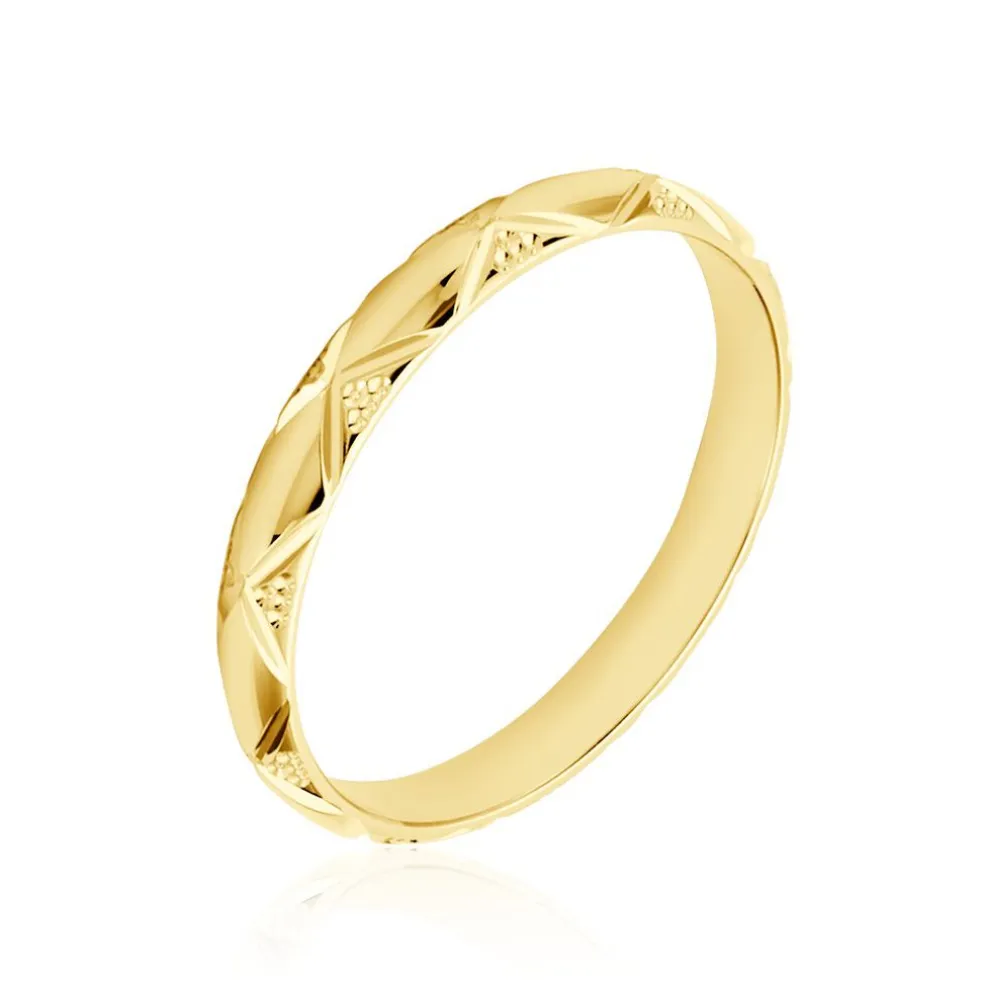 Alliance Harmonie Demi Jonc Classique Or Jaune