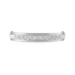 Alliance Laura Ruban Plat Or Blanc
