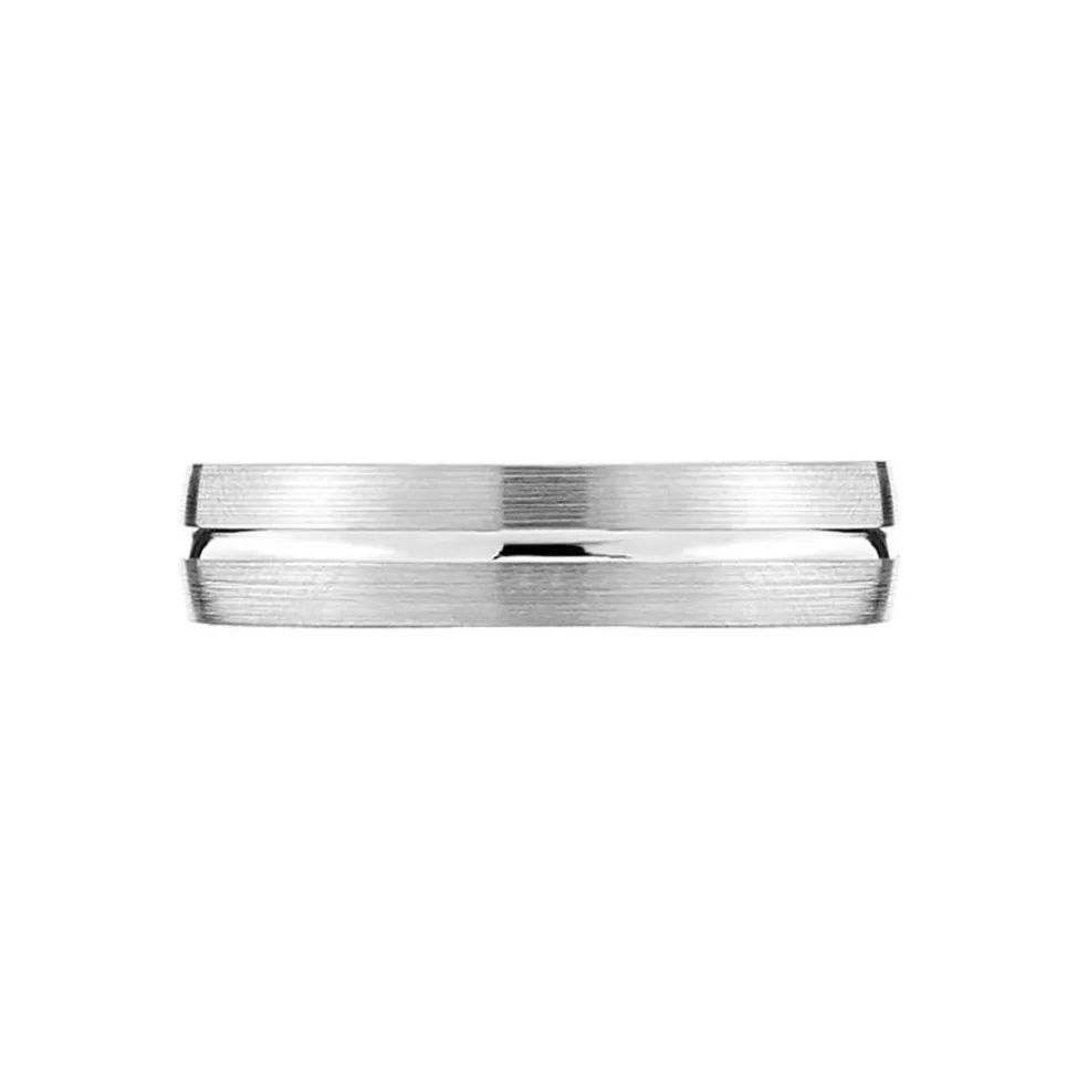 Alliance Liseret Central Ruban Plat Palladium Blanc