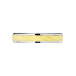 Alliance Maria-celeste Ruban Plat Or Bicolore