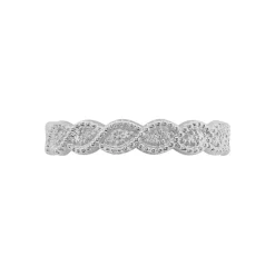 Alliance Marielle Ruban Plat Or Blanc