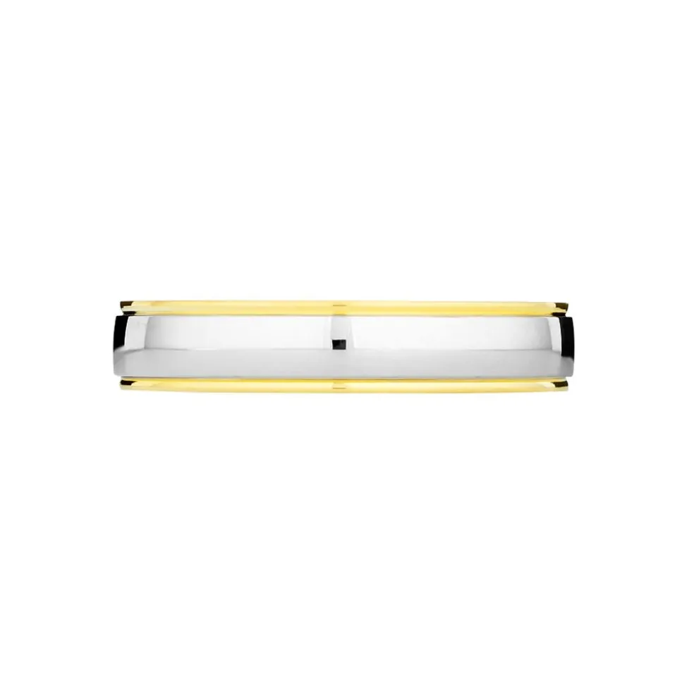 Alliance Miroir Ruban Plat Or Bicolore