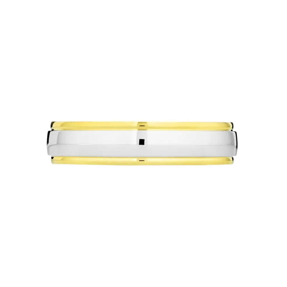 Alliance Miroir Ruban Plat Or Bicolore