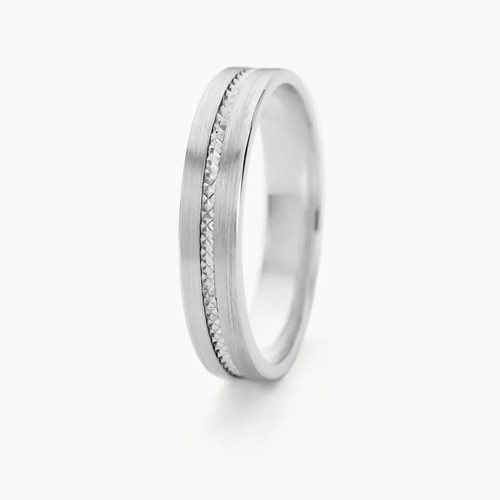 Alliance Nelcie Ruban Plat Argent Blanc