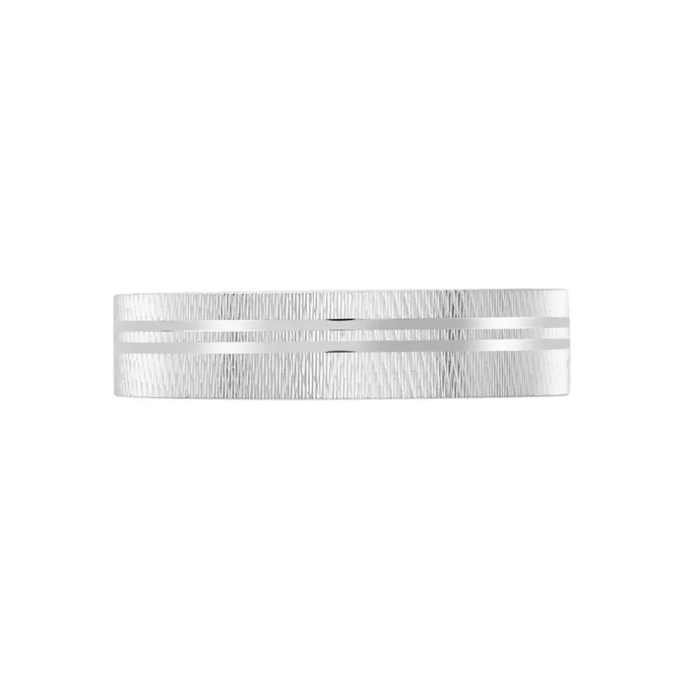 Alliance Nymphea Ruban Plat Argent Blanc