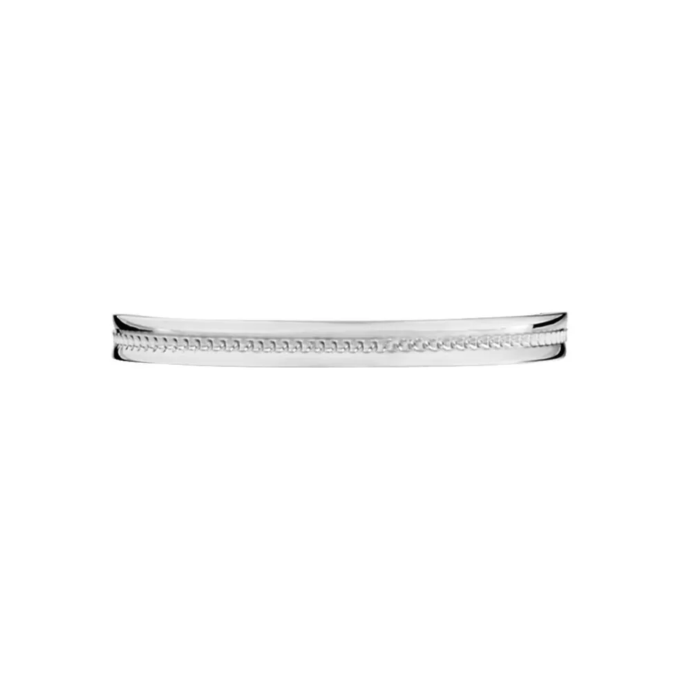 Alliance Perlee Ruban Plat Or Blanc