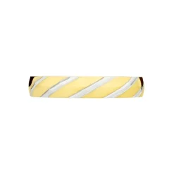 Alliance Strie Fantaisie Demi Jonc Classique Or Bicolore