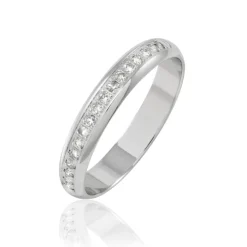 Alliance Vannie Or Blanc Diamant