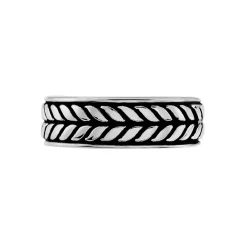 Bague Acier Blanc Gordon