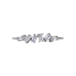 Bague Adonia Argent Blanc Oxyde De Zirconium Bleu