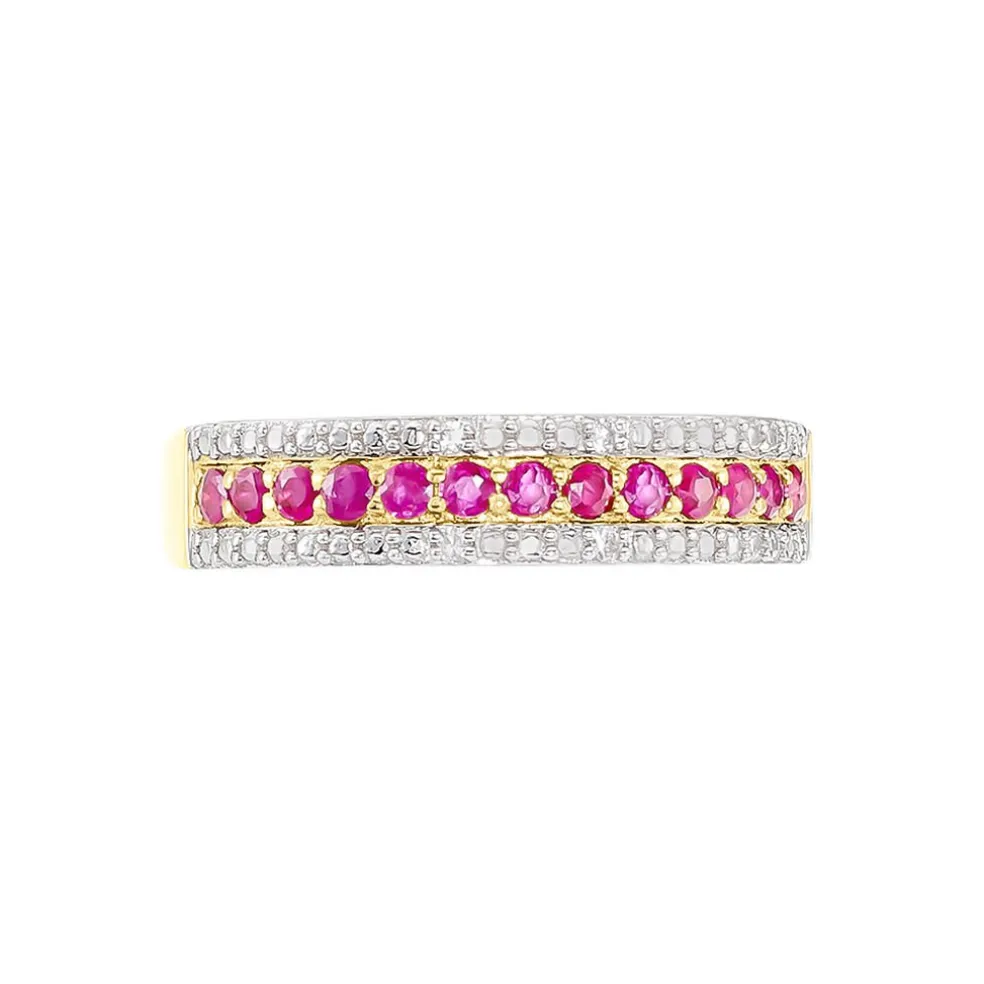 Bague Amias Or Jaune Rubis Diamant