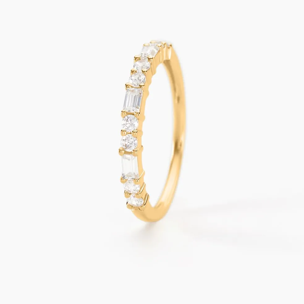 Bague Ammon Or Jaune Oxyde De Zirconium