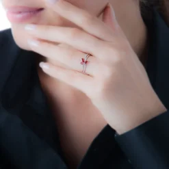 Bague Angie Or Blanc Amethyste Et Diamant