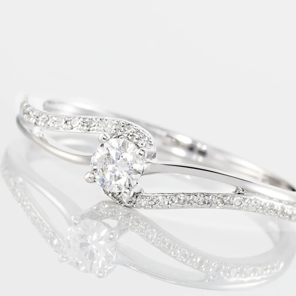 Bague Antigone Or Blanc Diamant