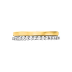 Bague Apia Argent Bicolore Oxyde De Zirconium