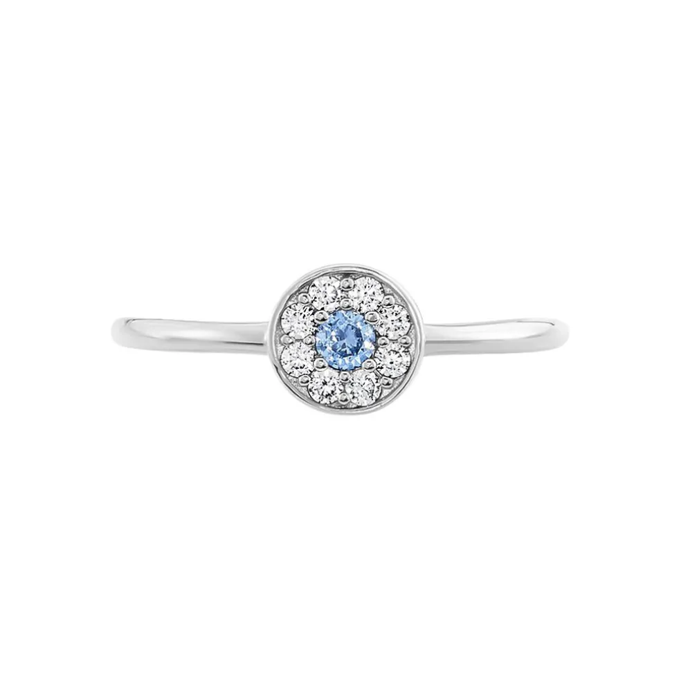 Bague Argent Blanc Auxana Oxyde De Zirconium