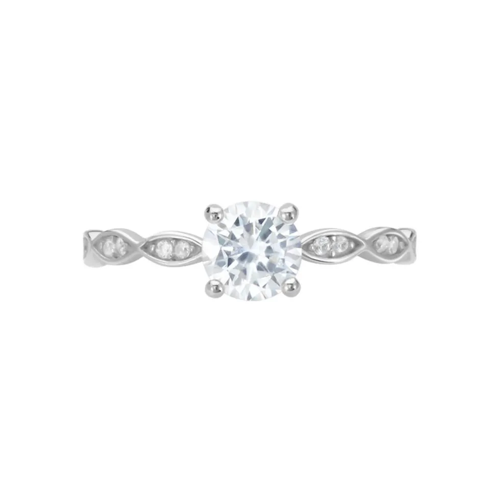 Bague Argent Blanc Kurt Oxyde De Zirconium