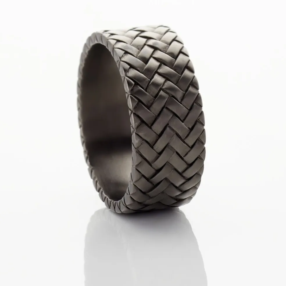Bague Argent Noir