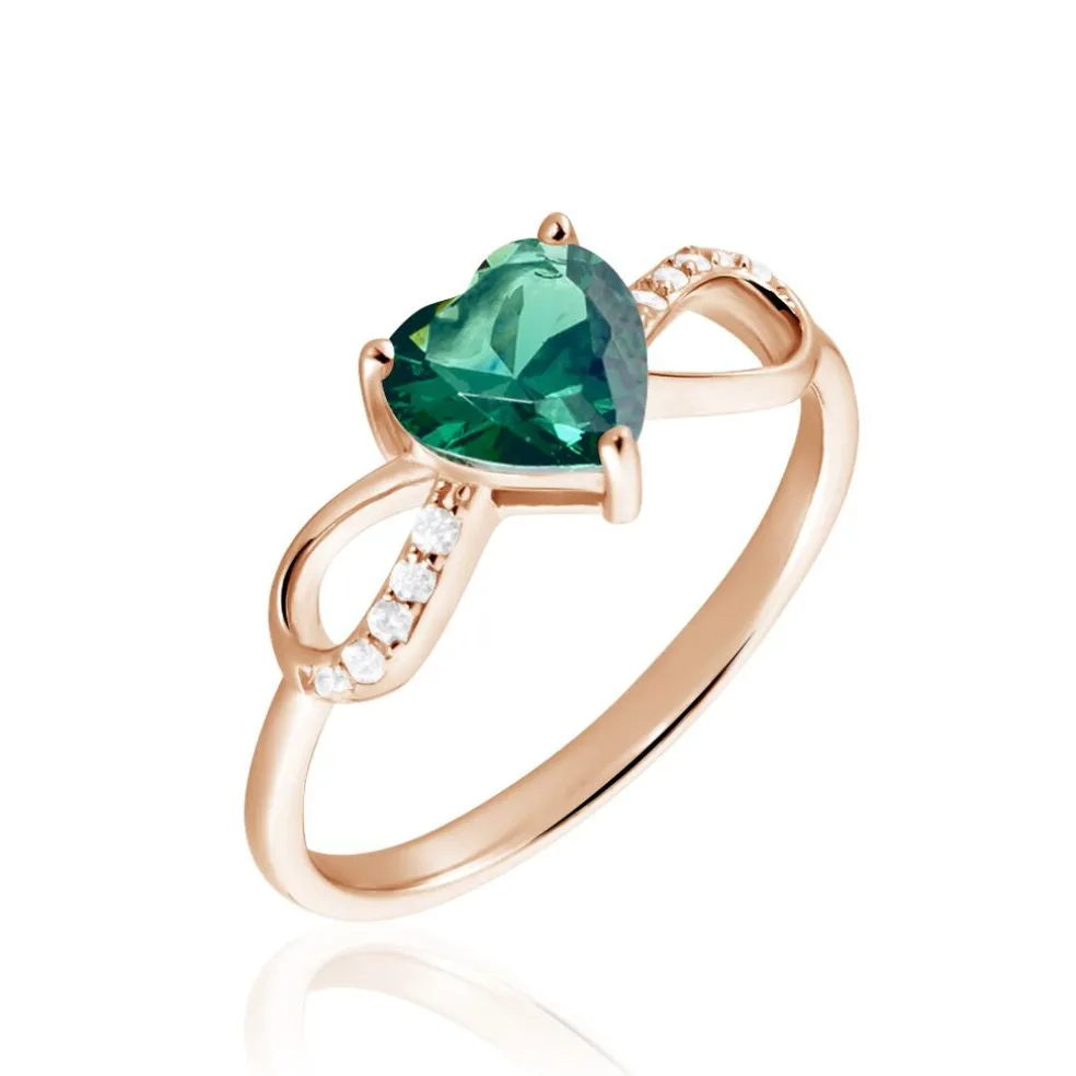 Bague Argent Rose Atieno Oxyde De Zirconium