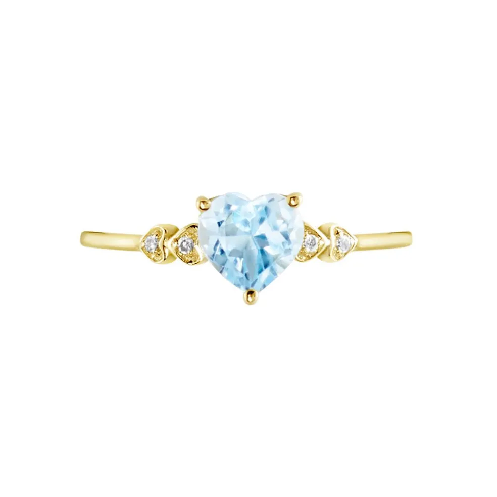 Bague Ashvin Or Jaune Topaze Et Oxyde
