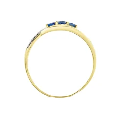 Bague Aurora Or Bicolore Saphir Et Diamant