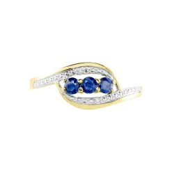 Bague Aurora Or Bicolore Saphir Et Diamant
