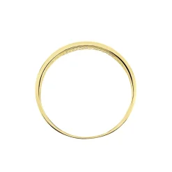 Bague Banda Or Jaune Oxyde De Zirconium