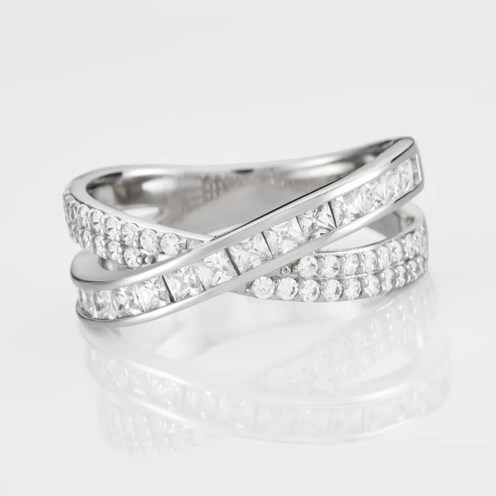 Bague Berlin Argent Bicolore Oxyde De Zirconium