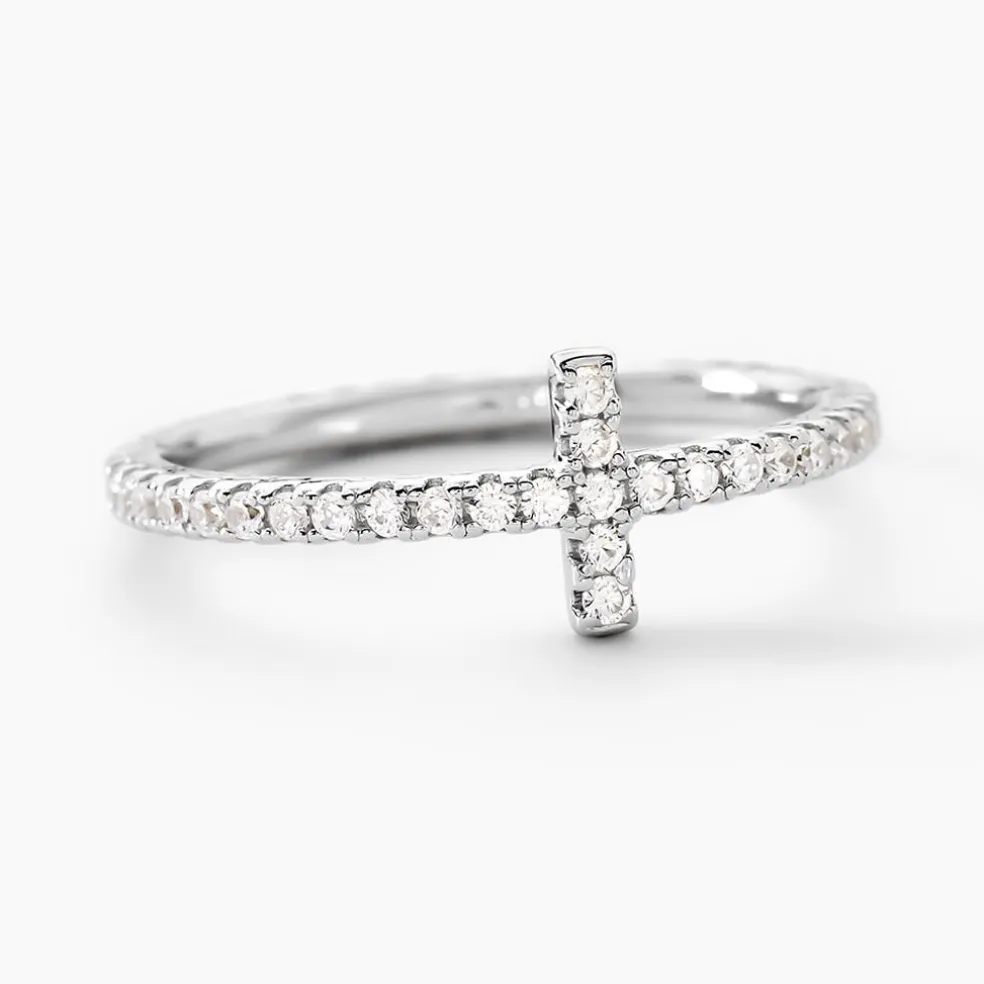 Bague Biche Argent Blanc Oxyde De Zirconium