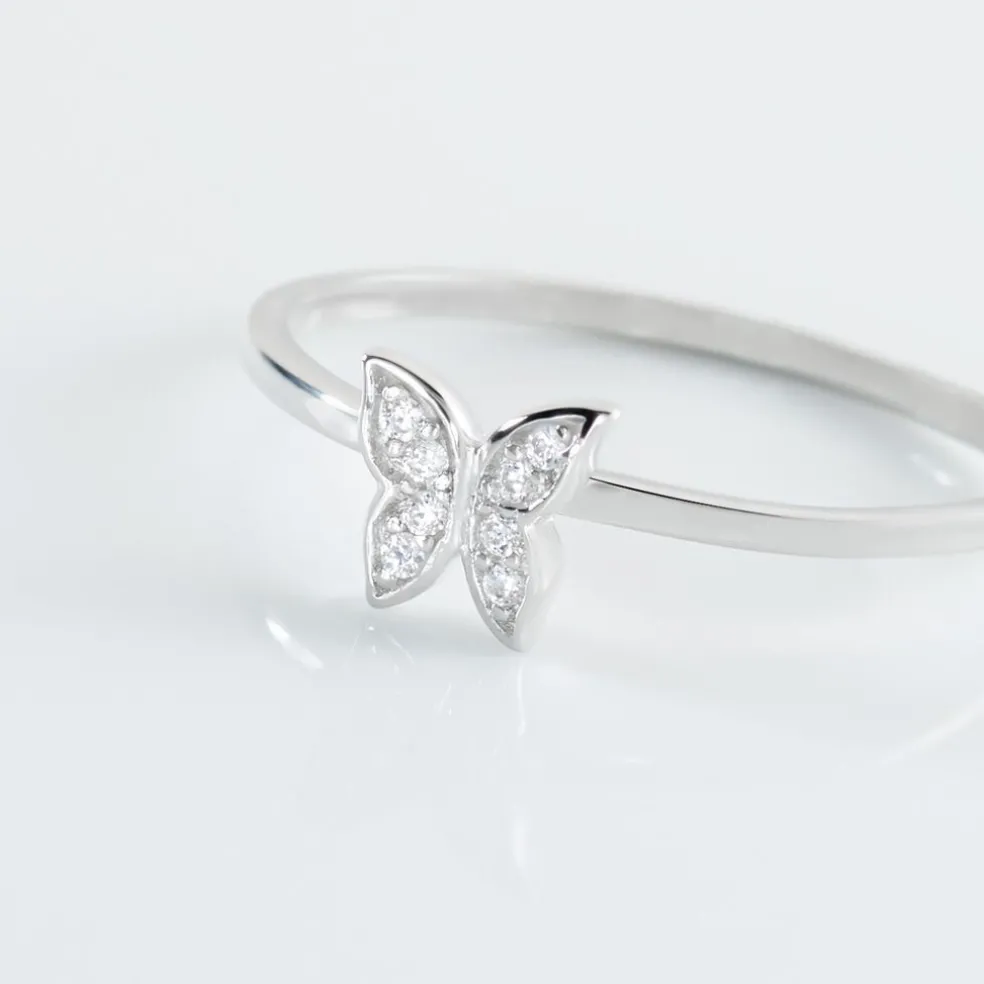 Bague Cadfan Argent Blanc Oxyde De Zirconium