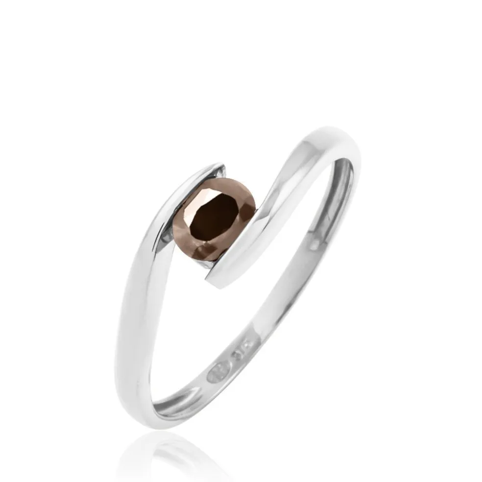 Bague Camilia Or Blanc Quartz