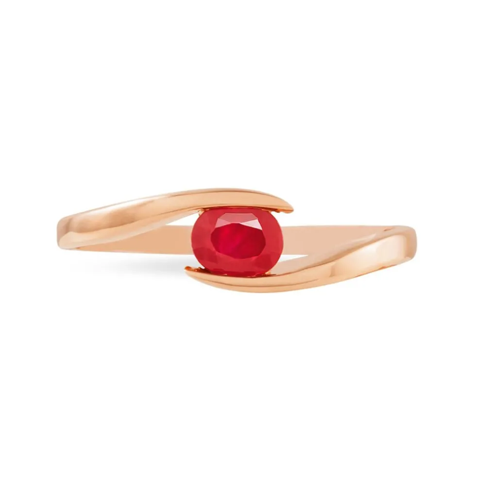 Bague Camilia Or Rose Rubis
