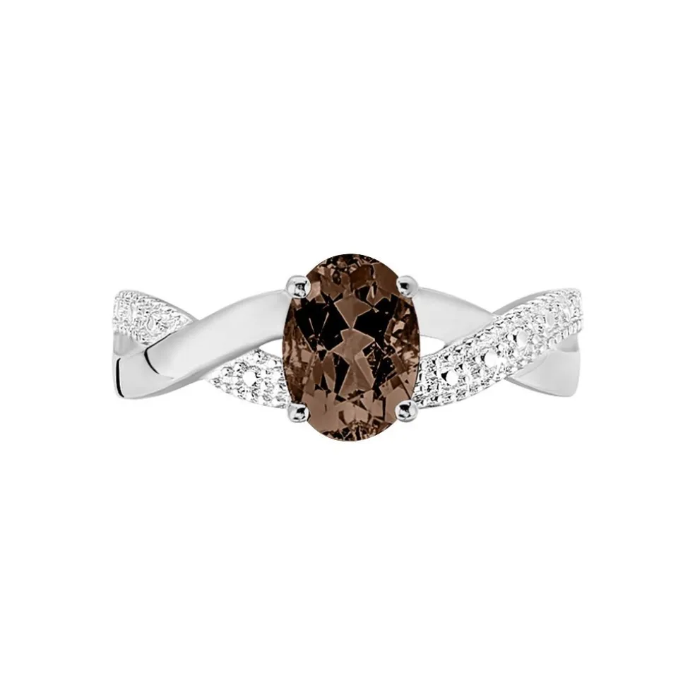 Bague Candice Or Blanc Quartz