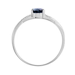 Bague Candice Or Blanc Topaze