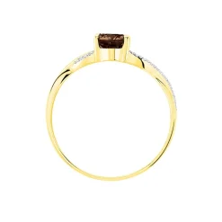 Bague Candice Or Jaune Quartz