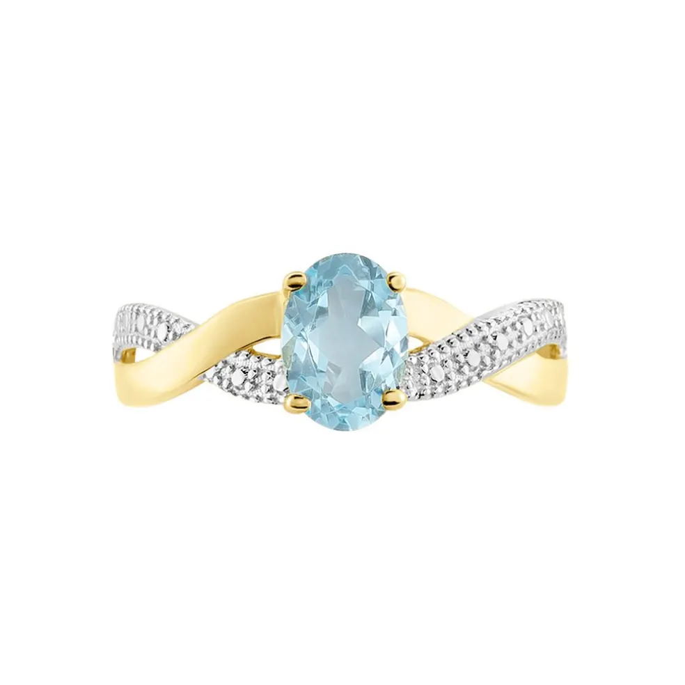 Bague Candice Or Jaune Topaze
